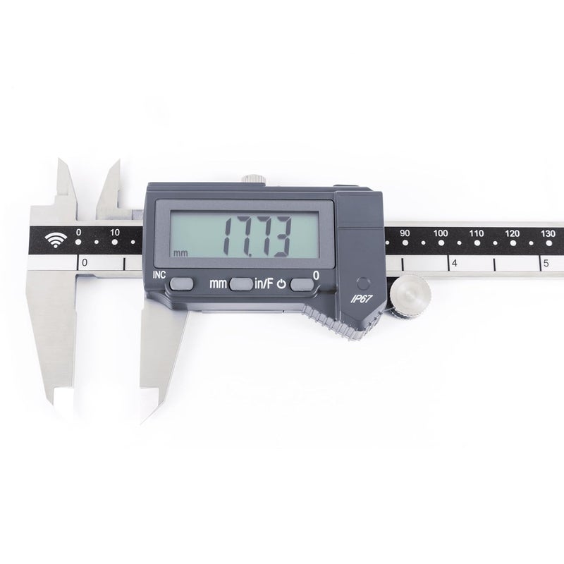 PEC TOOLS Bluetooth Digital Caliper, 12 Inch/300mm Industrial-Grade Stainless Steel Caliper, IP67 Waterproof & Oil-Resistant, Auto Power-Off, Inch/MM/Fraction Modes, Wireless Data Transfer - Image 4